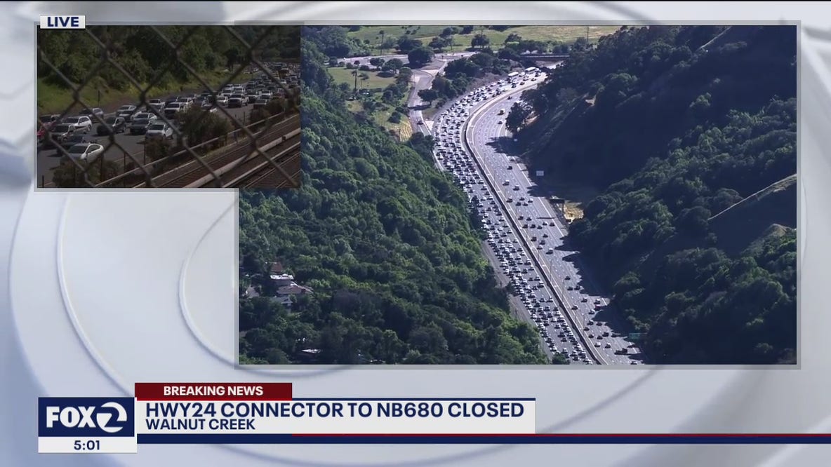 Standstill traffic on Highway 24 in Walnut Creek